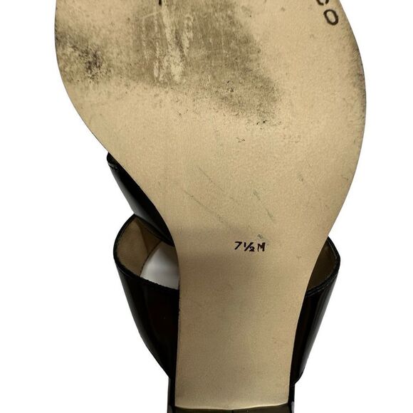 CALICO Black Leather Strappy Buckle Mule Sandals Size 7.5 - Picture 6 of 16